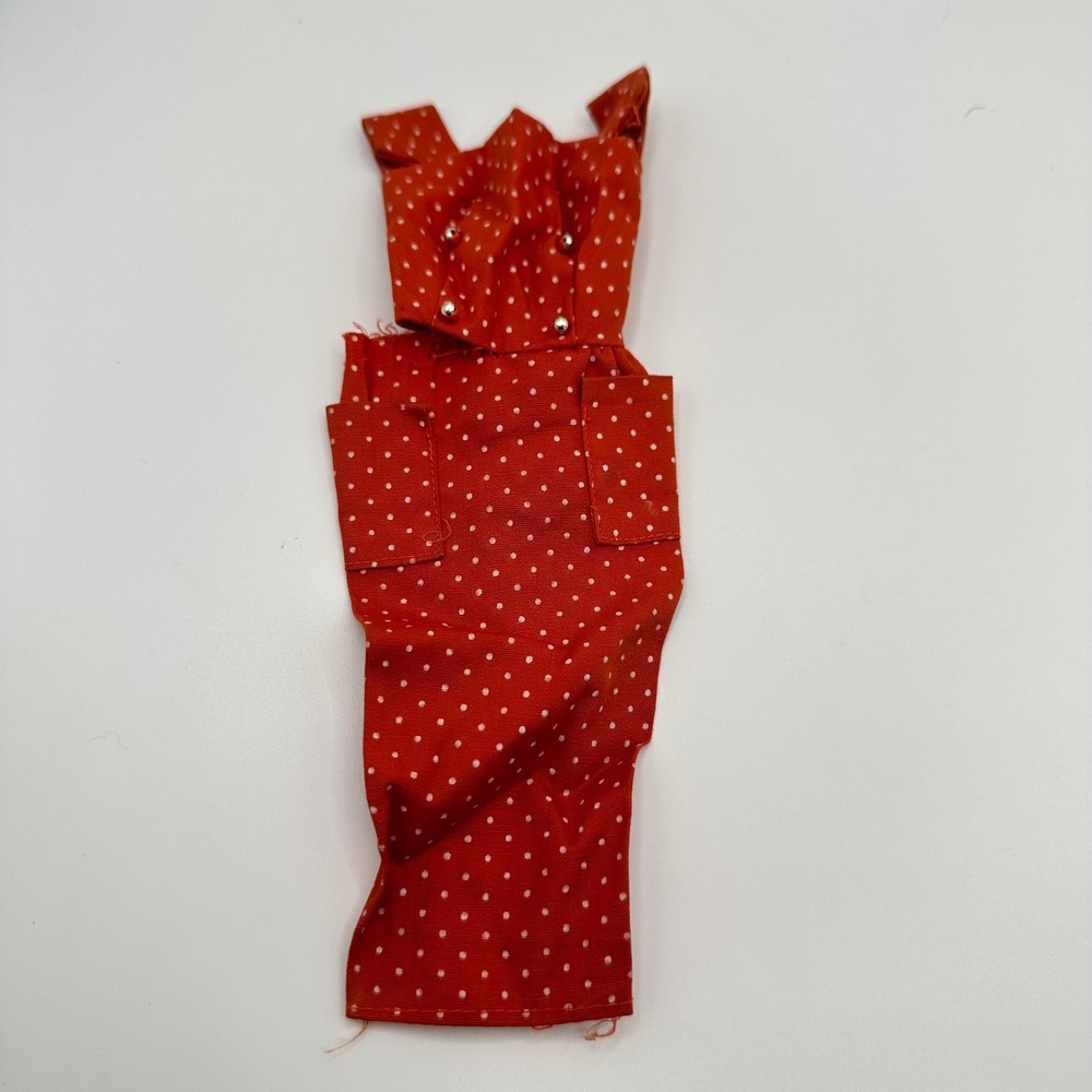 Vintage Barbie Doll Red Polka Dot Sheath Dress Outfit TLC Repair Project